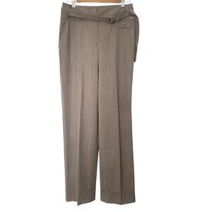 St John Pants Cuffed 

Slacks With Belt Light Brown Beige Womens Size 8